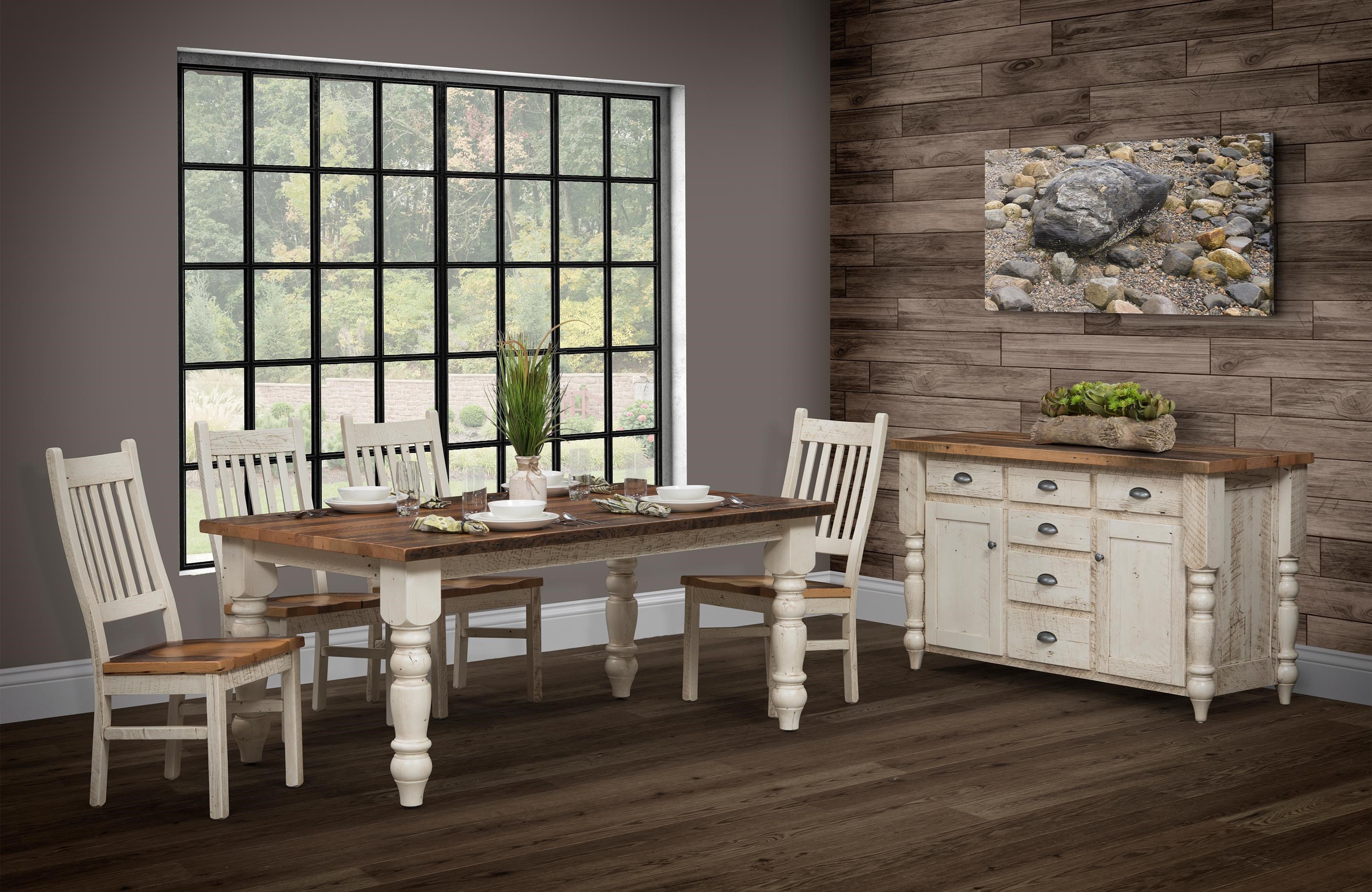 Amish farmhouse deals dining table